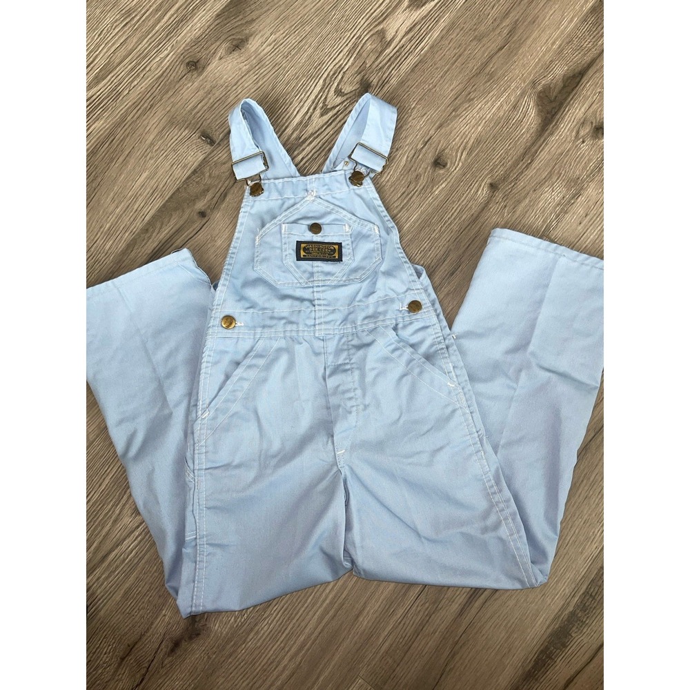 Vintage Washington Dee Cee Unisex Kids Light Blue Overalls Size 6